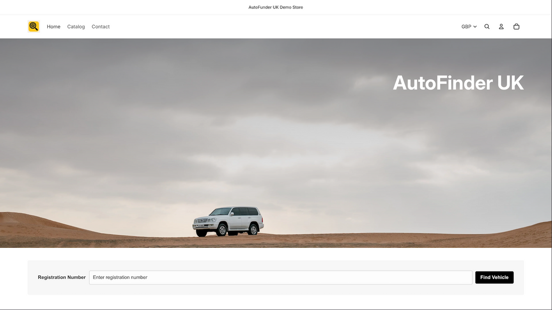 AutoFinder UK - Vehicle Registration Mark Lookup Shopify App - Now Live!